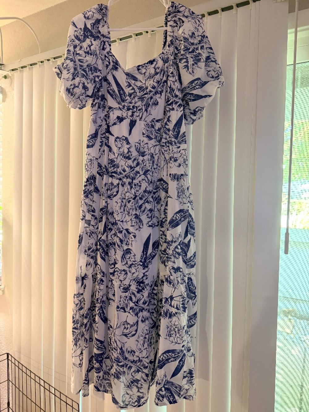 Blue floral dress